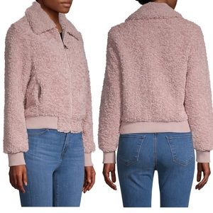 Vigoss Teddy Faux Fur Shearling Bomber Jacket